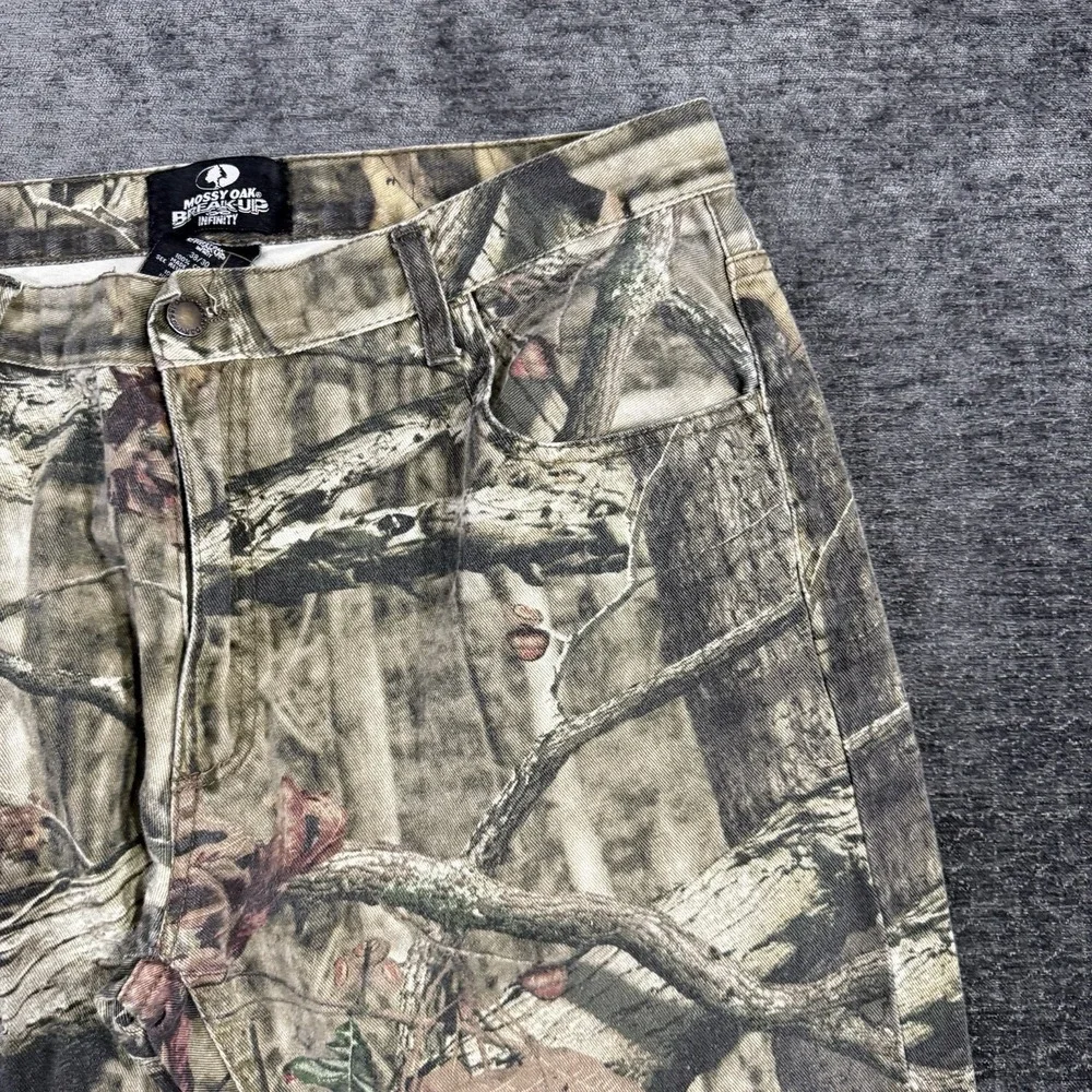 Mossy Oak Break-Up Infinity Pants Men's 38x30 Green Camo Hunting‎ Cotton Outdoor